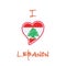 Lebanese flag patriotic t-shirt design.