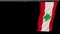 Lebanese flag, waving on transparent background, prores footage with alpha channel, vertical video