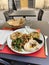 Lebanese meal served in a plate - A variety of vegan food from Lebanon
