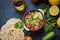 Lebanese tabbouleh salad with bulgur, parsley, tomato and cucmber