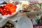 Lebanese, Turkish and Middle Eastern Breakfast - Mediterranean Food - seeds and veggies