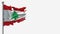 Lebanon 3D tattered waving flag illustration on Flagpole.