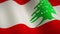 Lebanon background flag texture waving - video loop seamless