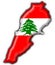 Lebanon button flag map shape