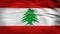 Lebanon flag 4k animated