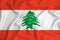 Lebanon flag on the background texture. Concept for designer solutions