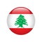 Lebanon flag on button