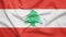 Lebanon flag with fabric texture