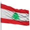 Lebanon Flag on Flagpole