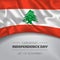 Lebanon happy independence day greeting card, banner vector illustration