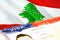 Lebanon immigration document close up. Passport visa on Lebanon flag. Lebanon visitor visa in passport,3D rendering. Lebanon multi