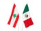 Lebanon and Mexico flags