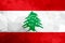 Lebanon polygonal flag. Mosaic modern background. Geometric design