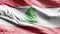 Lebanon textile flag slow waving on the wind loop