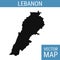 Lebanon vector map with title