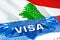 Lebanon Visa. Travel to Lebanon focusing on word VISA, 3D rendering. Lebanon immigrate concept with visa in passport. Lebanon