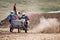 Lebedyanka, Russia - August 25, 2019: Russian Motocross Championship, motorbike and motorcycle races off-road cross-country