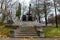 Lebork, pomorskie / Poland â€“ November, 21, 2019: Monument dedicated to tankers from World War II. Memorial IS2 tank in Central