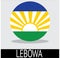 Lebowa country flag symbol on a white background