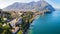 Lecco IT - aerial view towards Valmadrera