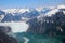 LeConte Glacier in Alaska photographed from an airplane