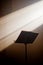 Lectern in altar with a holy bible.