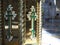 Lectern is portable piece of furniture used in celebrations of the Christian church. A close-up image of a gold cross on