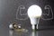 LED bulb and broken incandescent lamp