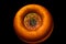 LED bulb with interesting mikroskop, kosmos , orange color,