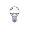 LED bulb line icon. Light flashlight led vector economic energy idea logo