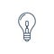 LED bulb line icon. Light flashlight led vector economic energy idea logo