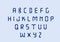 Led digital alphabet blue electronic letters