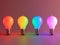 The LED electric bulb, multicolored