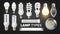 Led, Fluorescent And Incandescent Lamps Set Vector