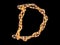 Led garland font. Letter D