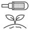 Led Grow Light Bulb vector outline icon or symbol