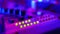 LED Indicator Level Signal of Volume on the Sound Mixing Console or Dj Console on the Party in Nightclub.