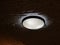 LED lamp in the dark. Ceiling Round