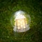 Led lamp on the grass