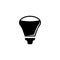 Led Light Bulb, Diode Eco Lamp, Lightbulb. Flat Vector Icon illustration. Simple black symbol on white background. Led Light Bulb