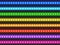 LED light strip. Realistic colorful ribbon with glowing effect, green red blue yellow purple and violet illuminated