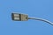 Led streetlight against clear blue sky background. Modern energy-saving technologies for lighting streets and roads. Led street