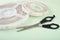 led strip and scissors for installing decorative light