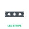 LED stripe icon, vector pictogram