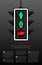 LED Traffic Light with gender sign, Sexuality diversity; LGBT problem concept poster or flyer template layout design illustration