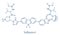 Ledipasvir hepatitis C virus HCV drug molecule. Skeletal formula.