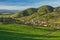 Lednica village from meadows during spring