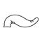 Leech icon. Linear logo of hirudotherapy or leeching. Black simple illustration of alternative medicine. Contour isolated vector