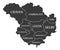 Leeds city map England UK labelled black illustration