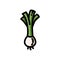 Leek flat outlined icon. Vector vegetable logo isolated on white background. Vegan food symbol, media glyph for web